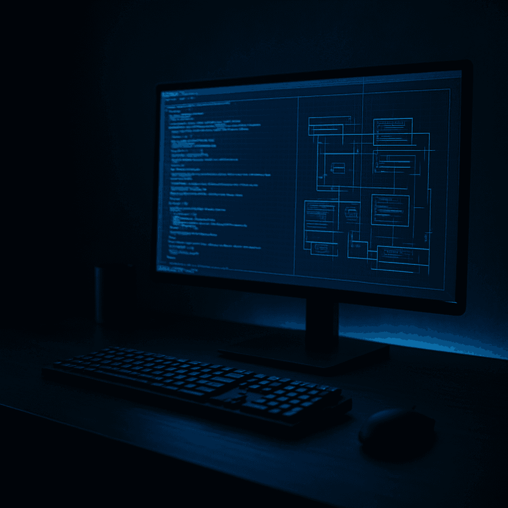 Hyperion Strategies — Miami Lakes, FL software studio workspace at dusk